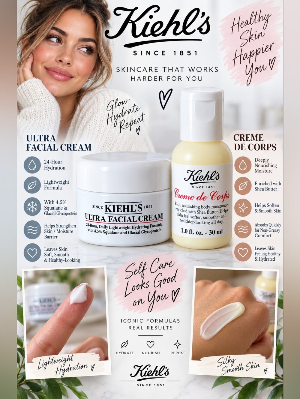Kiehl's Ultra Facial Cream Or Creme De Corps